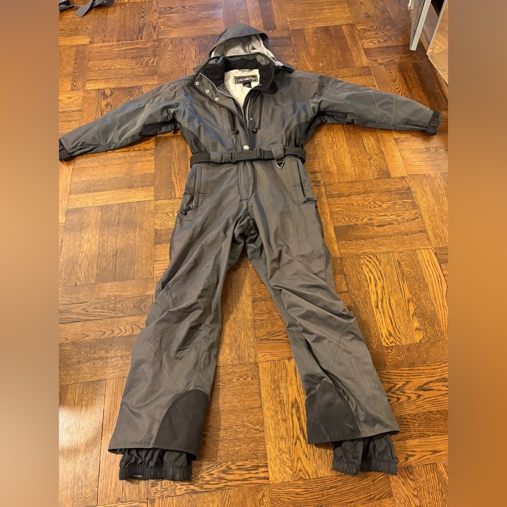 Obermeyer - Vintage One-Piece Ski/Snow Suit - Size 10P on Charcoal Grey
